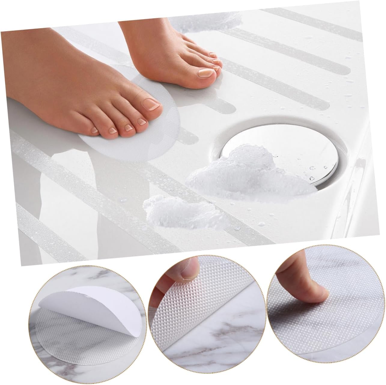 PRETYZOOM 30Pcs Non-Slip Bathtub Stickers Decals