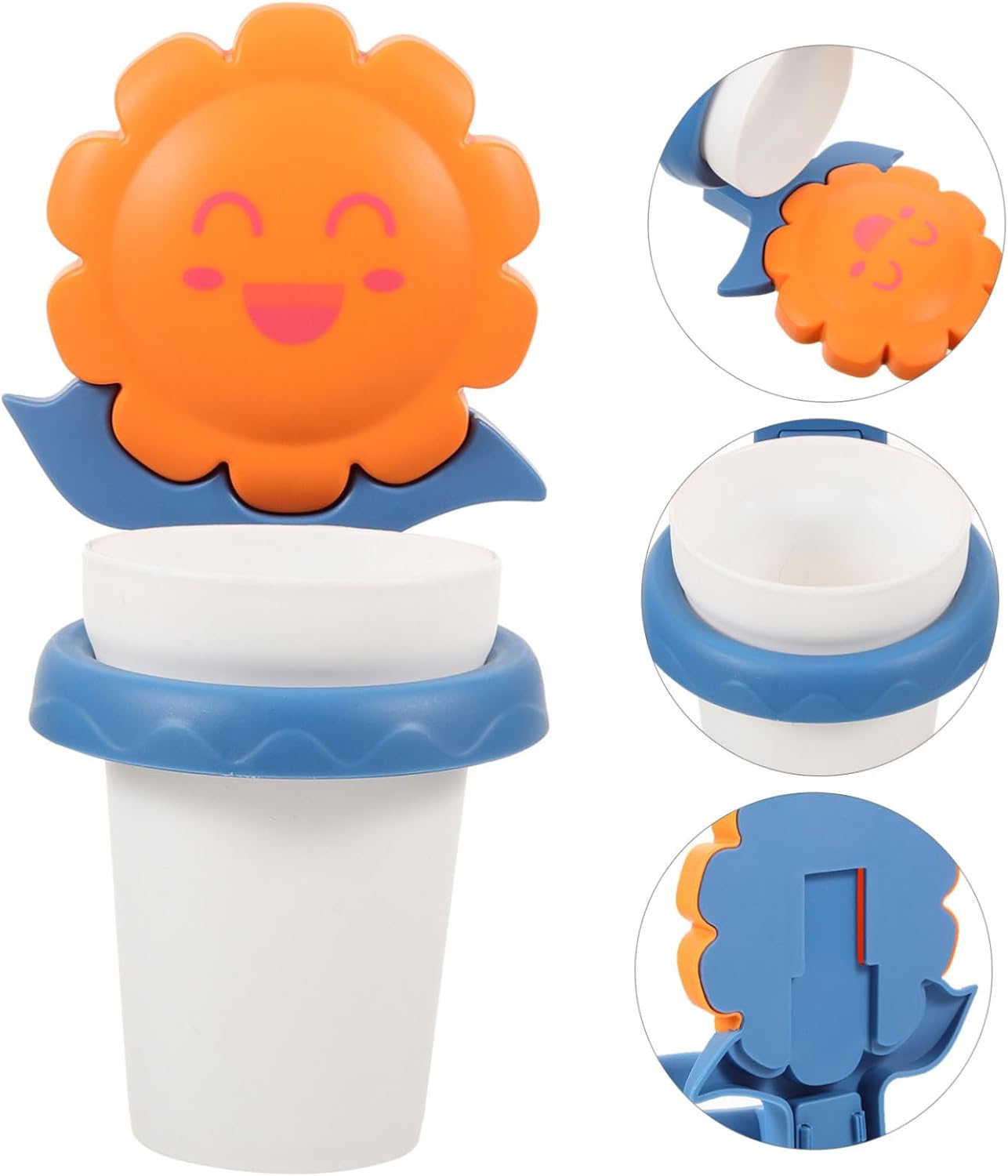 Hemoton Cartoon Toothbrush Cup Holder with Storage