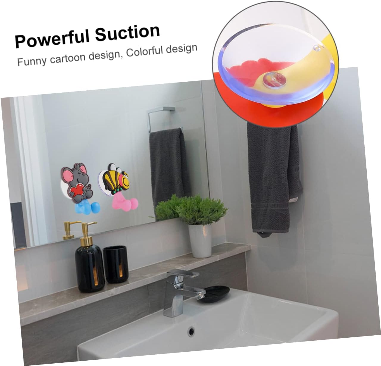 SOLUSTRE Suction Cup Toothbrush Holder 3pcs Set