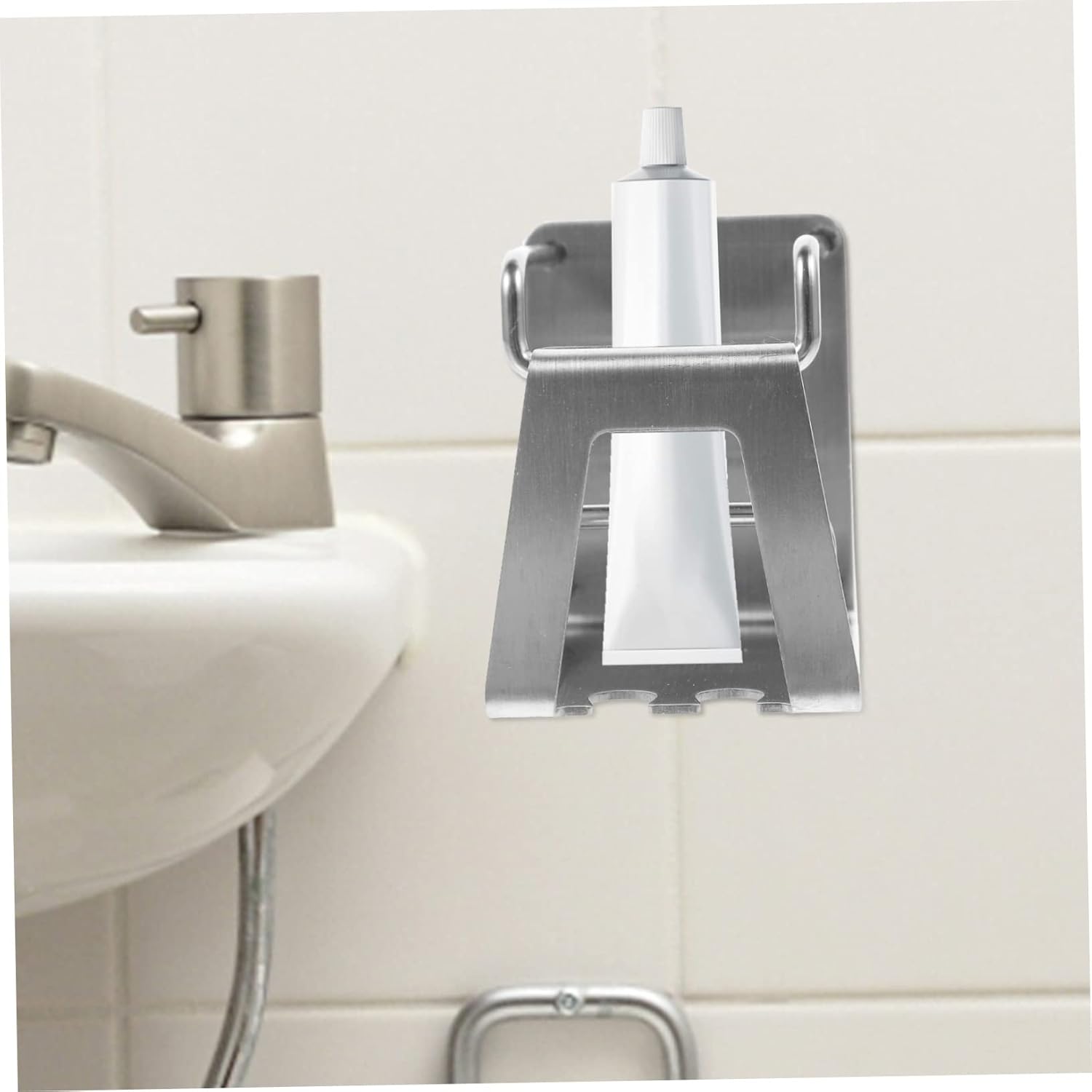PRETYZOOM Wall Toothbrush Holder Stainless Steel Easy Install 1