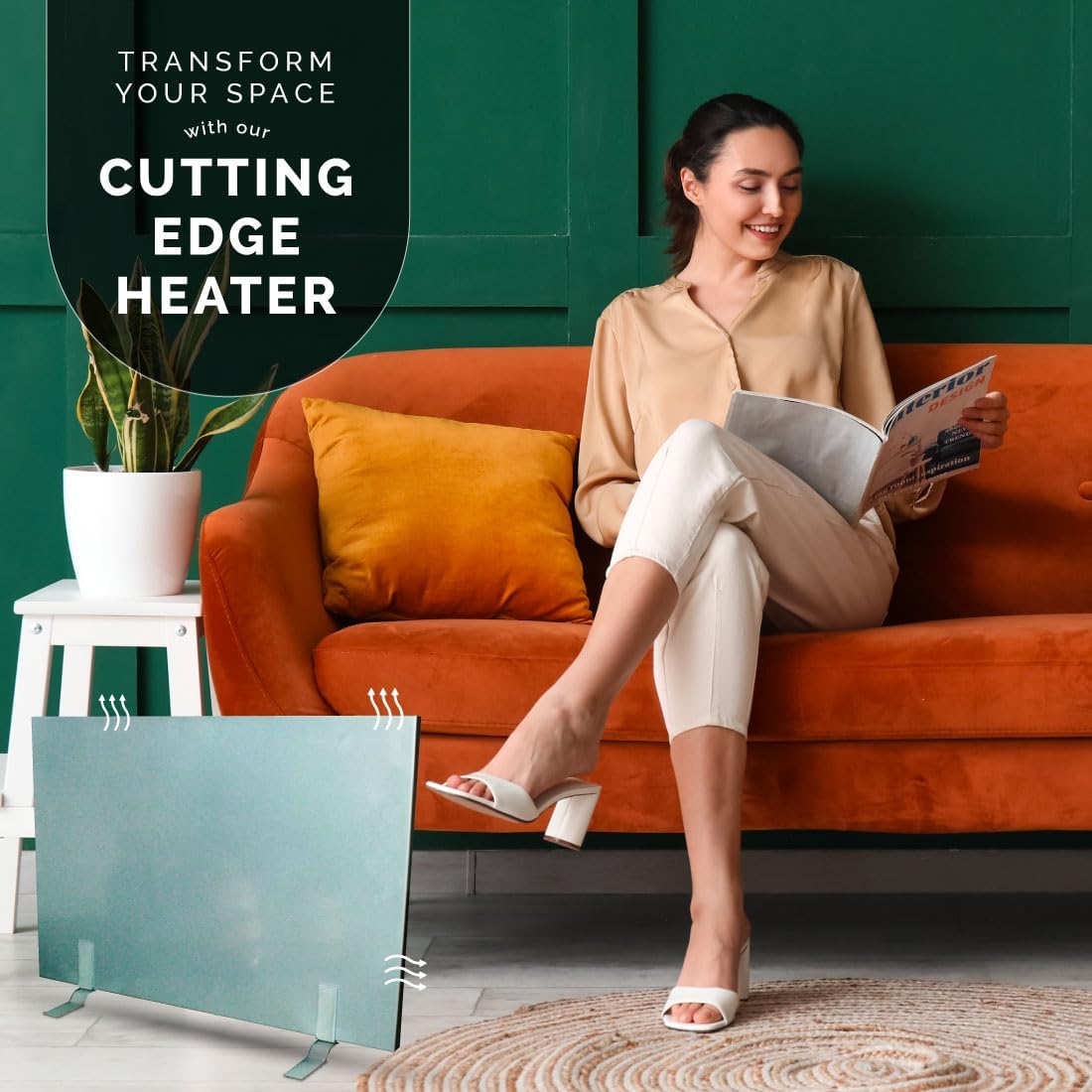 Cozy Legs Flat Panel Heater - 150W Energy Efficient Desk Mount