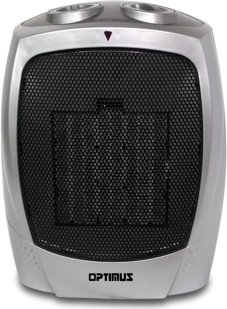 Optimus H-7004 Silver Portable Ceramic Heater