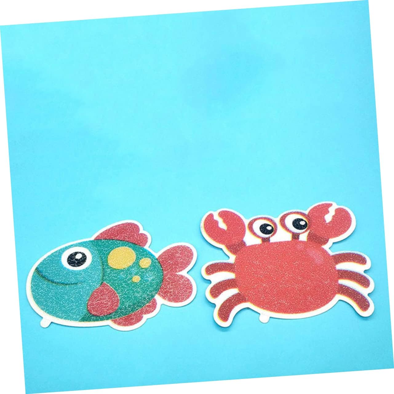 Amosfun 5pcs Non-Slip Bath Grip Stickers with Crab Design