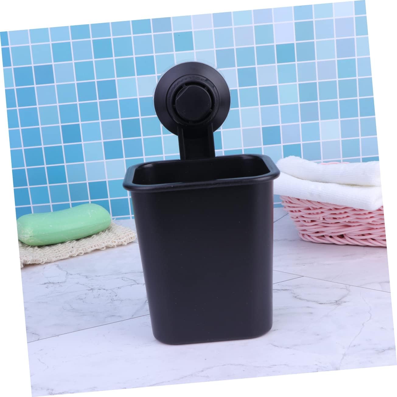 PRETYZOOM Wall Mounted Suction Toothbrush Holder with Toothpaste Mount