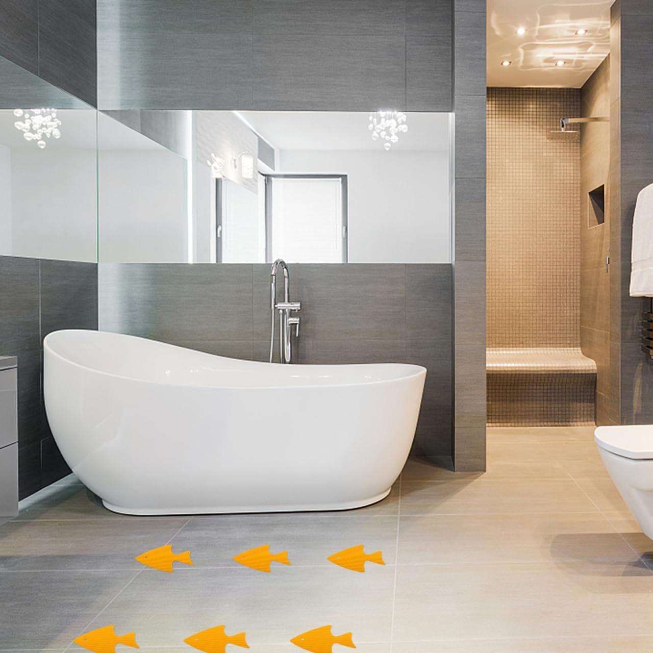 Angoily 20PCS Anti-Slip Bath Stickers with Sea Animal Decals