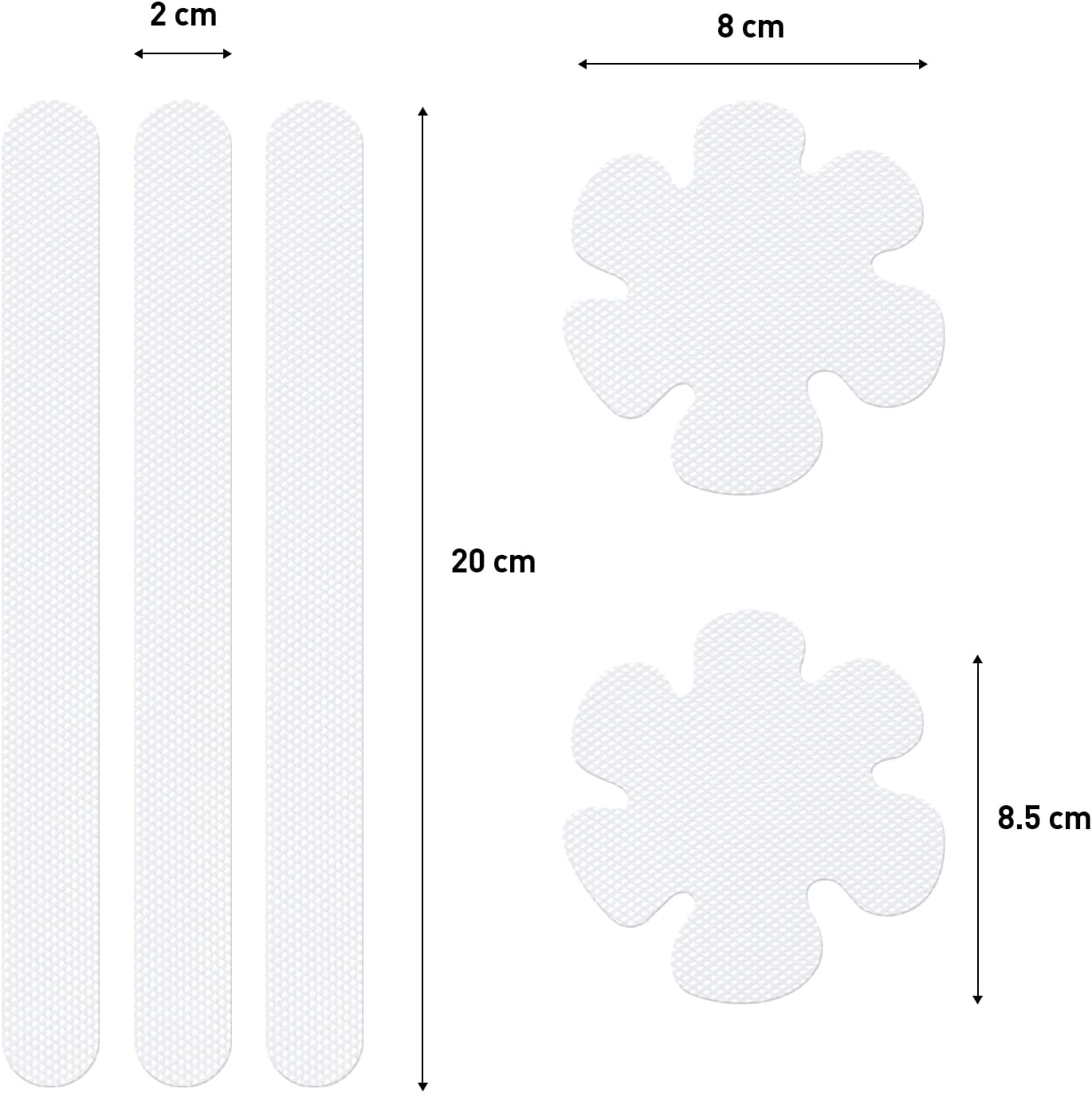 JANMIN 48pcs Non-Slip Stickers Bathtub Safety Decals