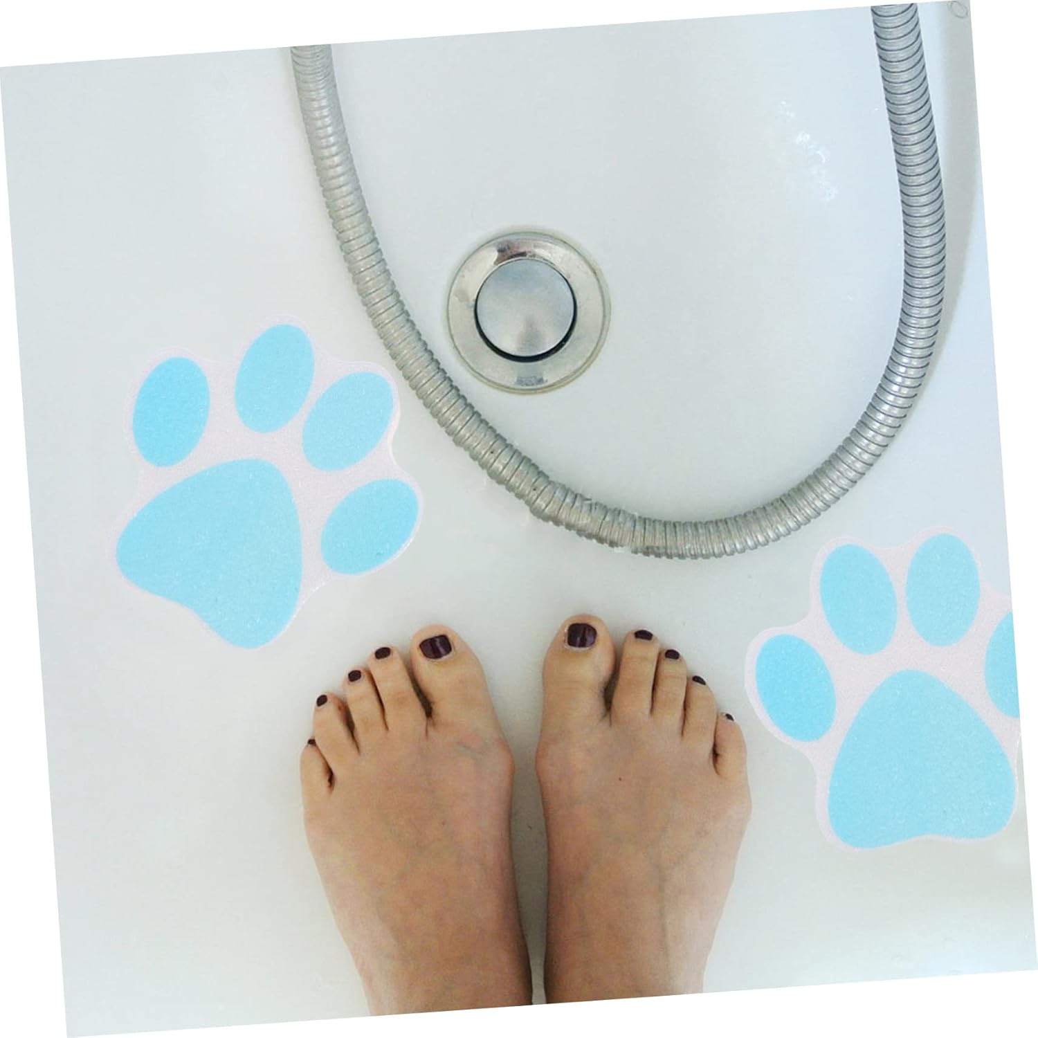 10Pcs Non-Slip Paw Print Bathtub Stickers 1