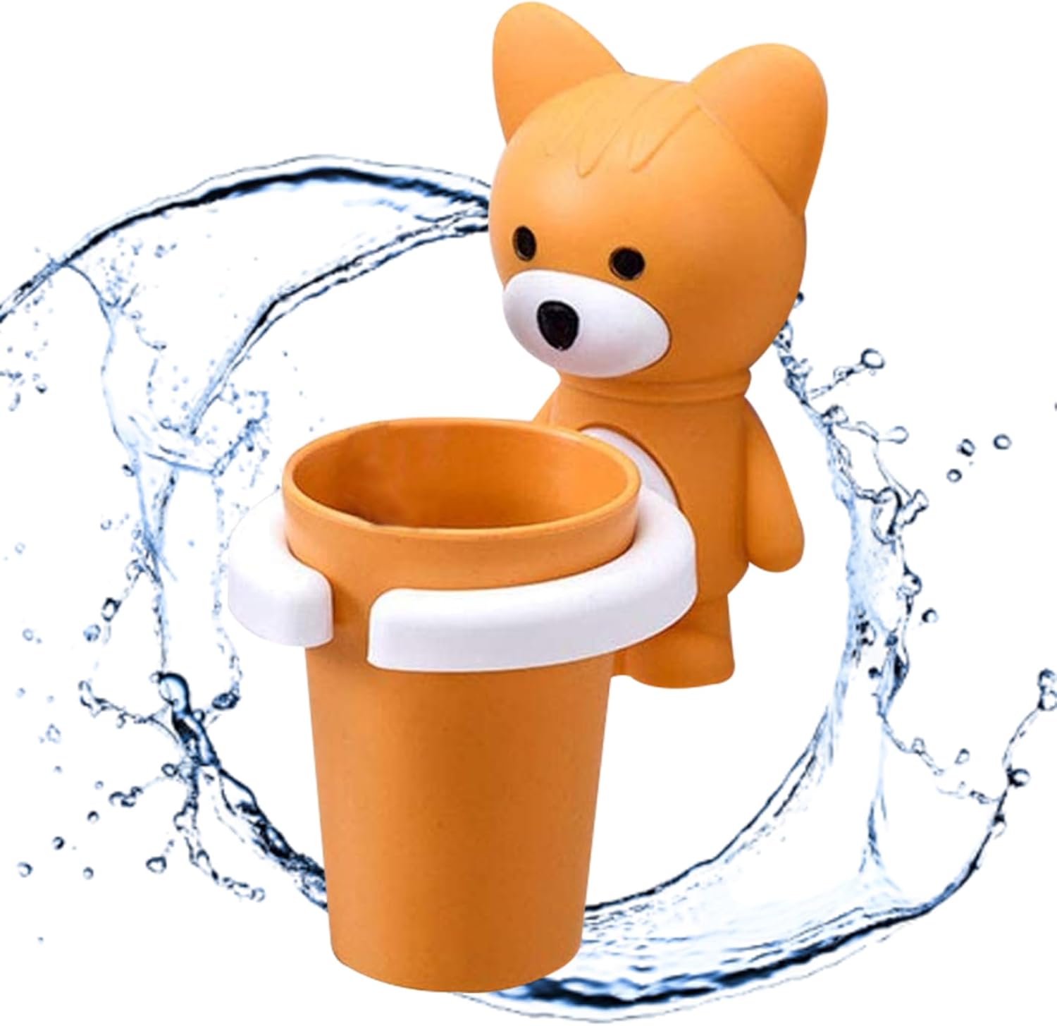 Kids Cartoon Fox Toothbrush Holder Wall Mount