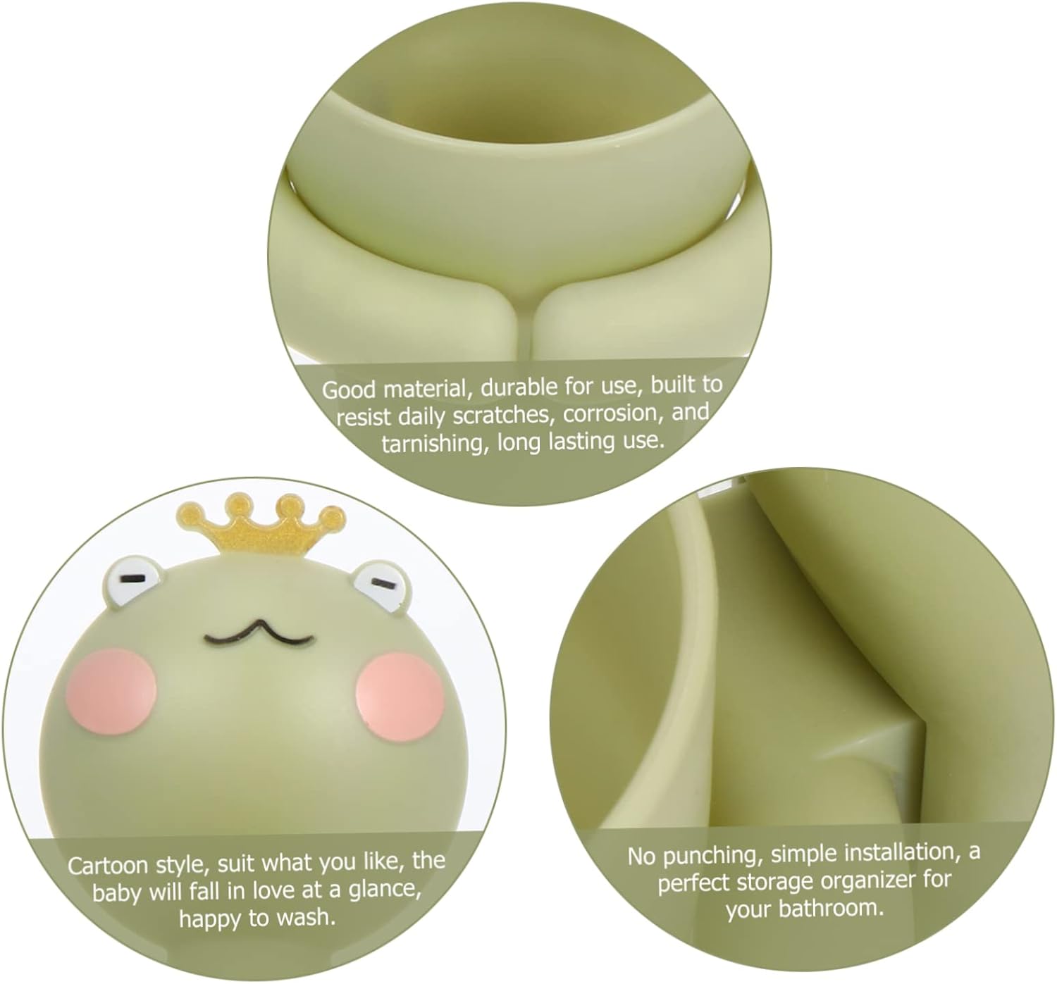 SOPOTUTU Cartoon Wall Mounted Toothbrush Holder