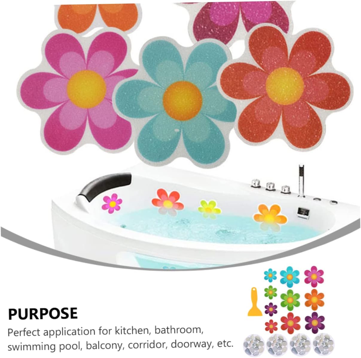 14Pcs Non Slip Bathtub Stickers for Bath Safety