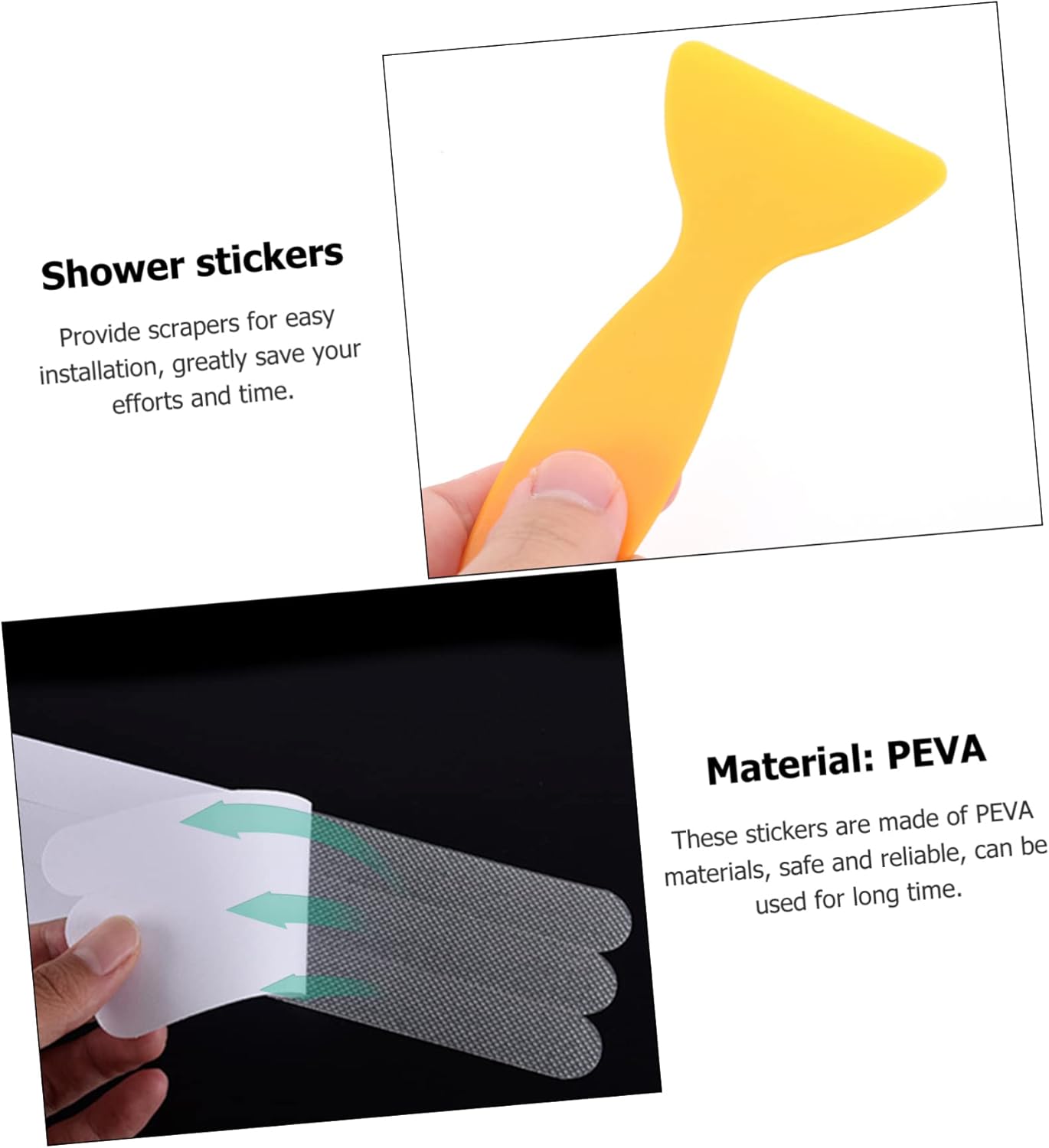 Cabilock 6Pcs Clear Non-Slip Bathroom Stickers