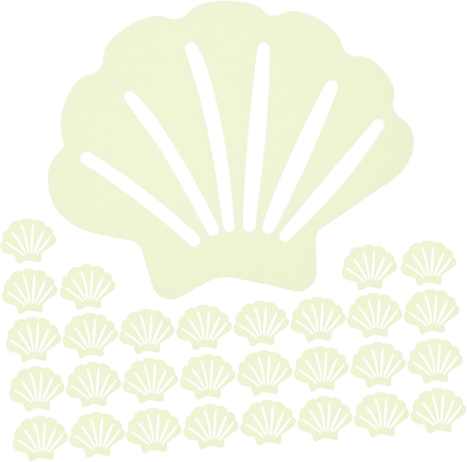Unomor Anti-Slip Bath Stickers with Shell Design