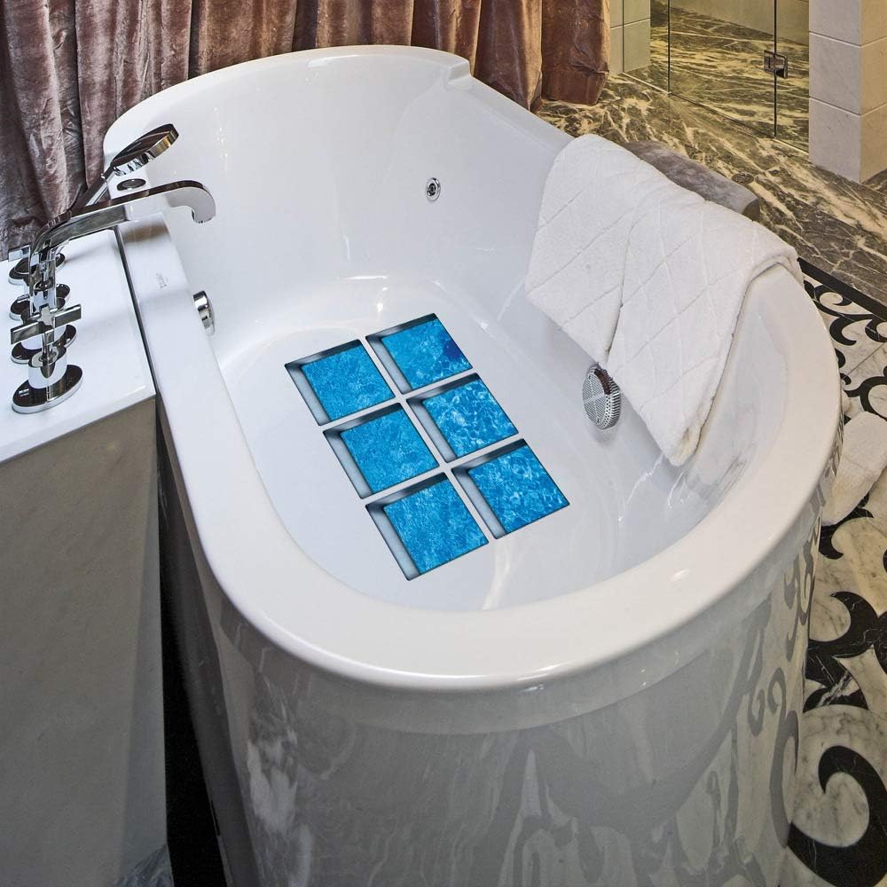 AILEGOU 3D Non-Slip Bathtub Stickers with 6 Pieces