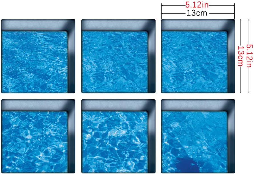 AILEGOU 3D Non-Slip Bathtub Stickers with 6 Pieces