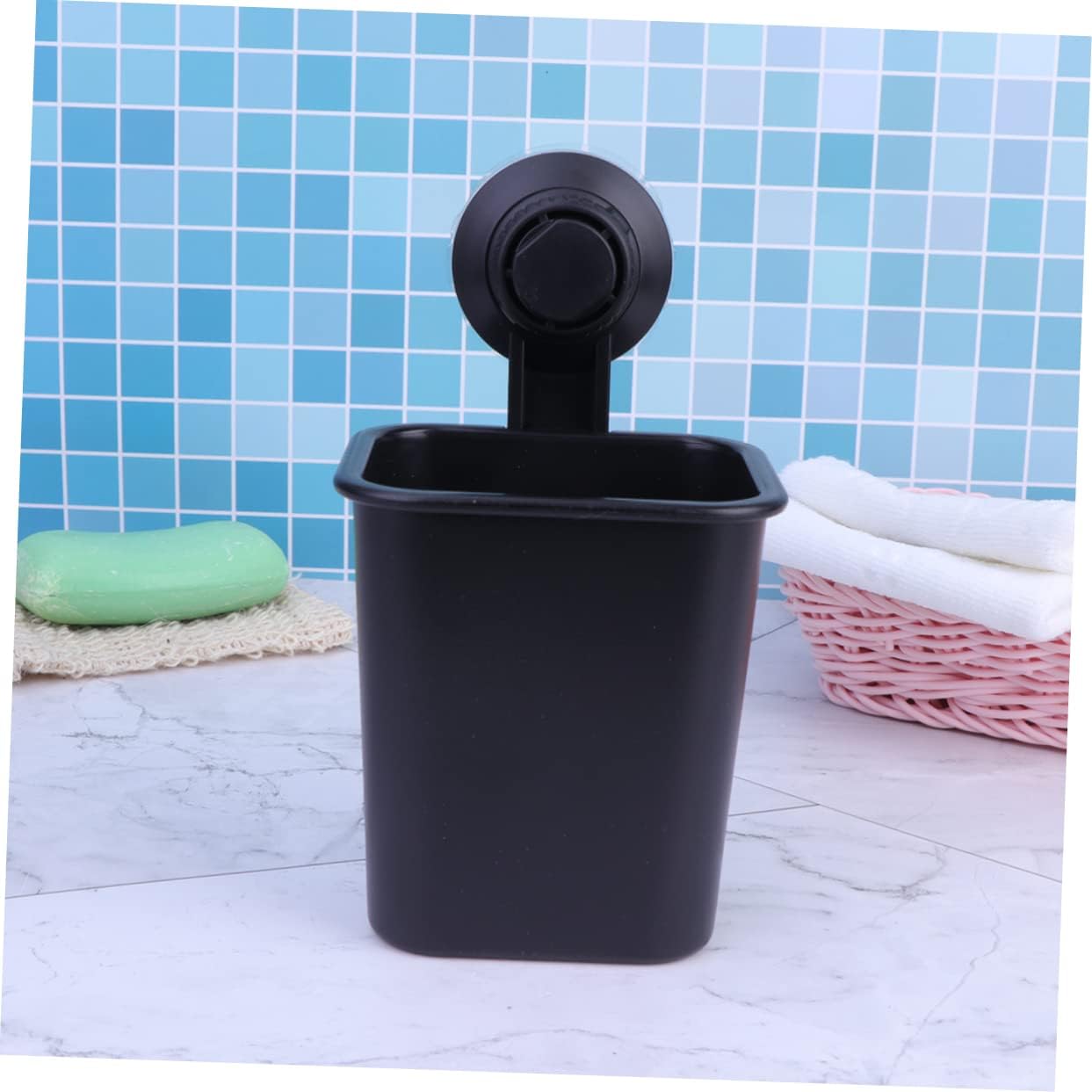 WESIEVYA Wall Mounted Toothbrush Holder with Suction Cup