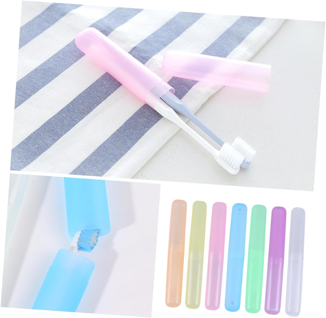Amosfun 21pcs Portable Toothbrush Holder Organizer for Travel and Home Use