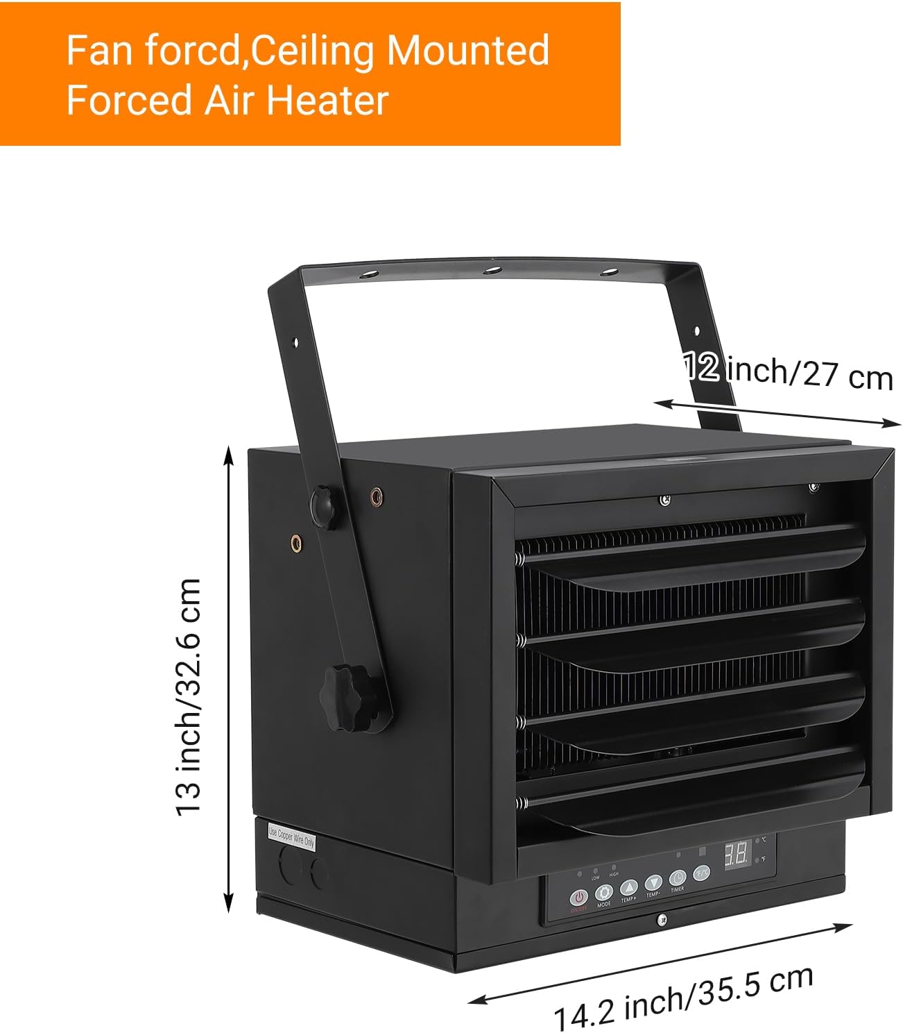 PioneerWorks 7500 Watt Ceiling Mount Garage Heater with Remote