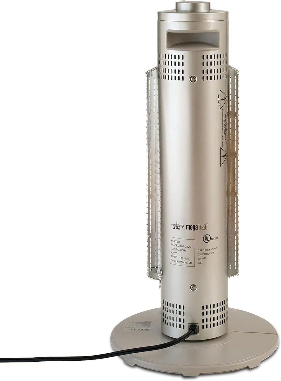 HeatMate Sengoku Graphite Medium Tower Electric Heater