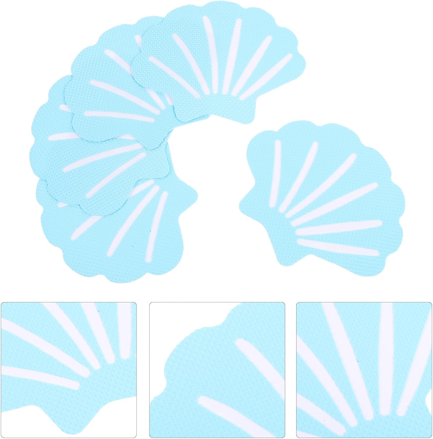 HOLIDYOYO Non-Slip Bathtub Stickers - 12pcs Shell Shaped Safety Treads