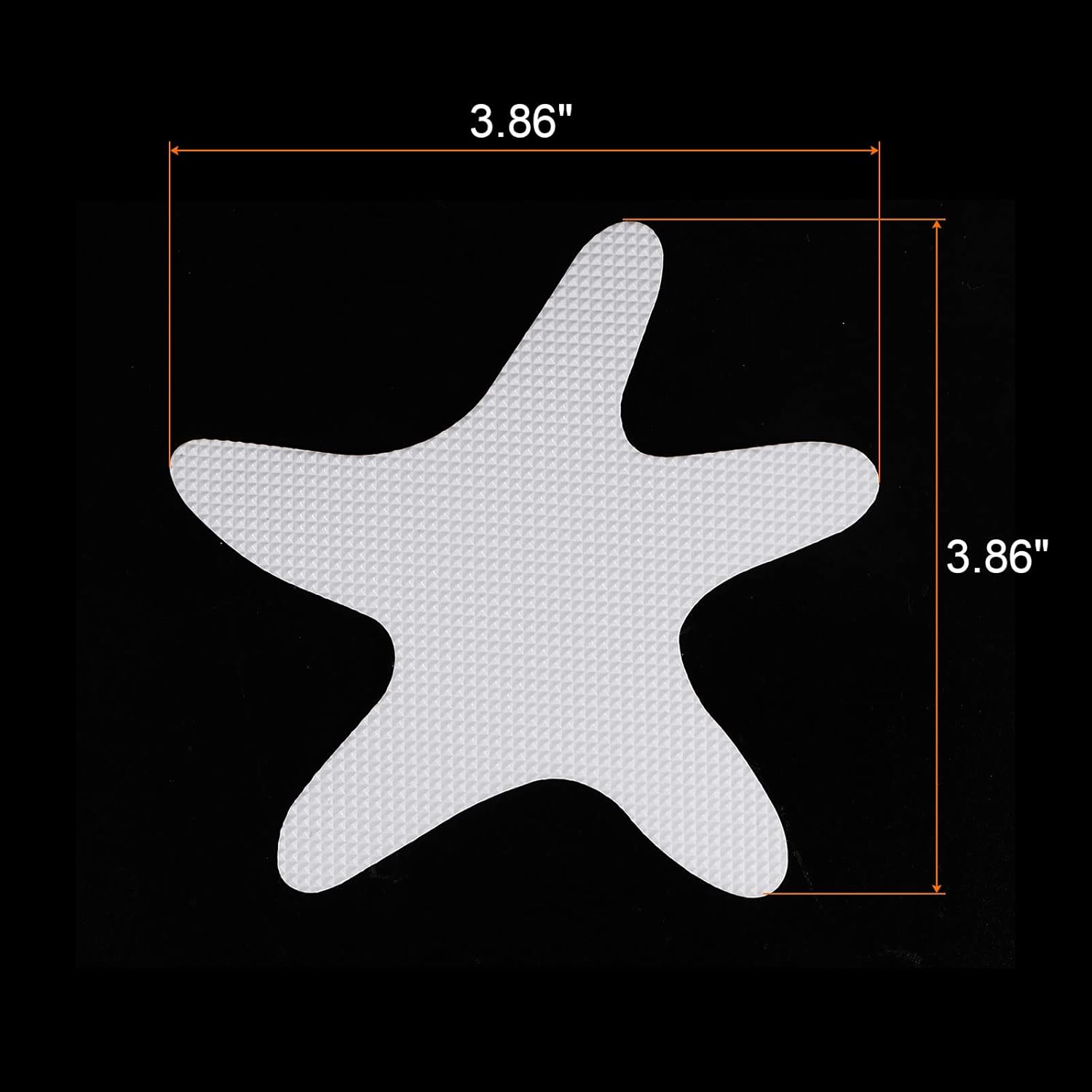 HARFINGTON 12pcs Non-Slip Bathtub Stickers White Starfish Design