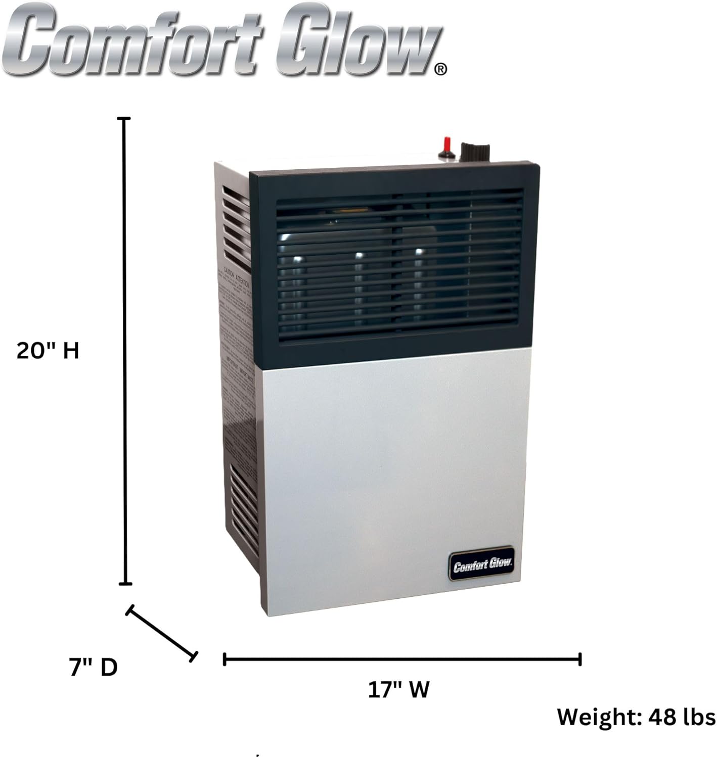 Comfort Glow 11000 BTU Natural Gas Wall Heater Gray