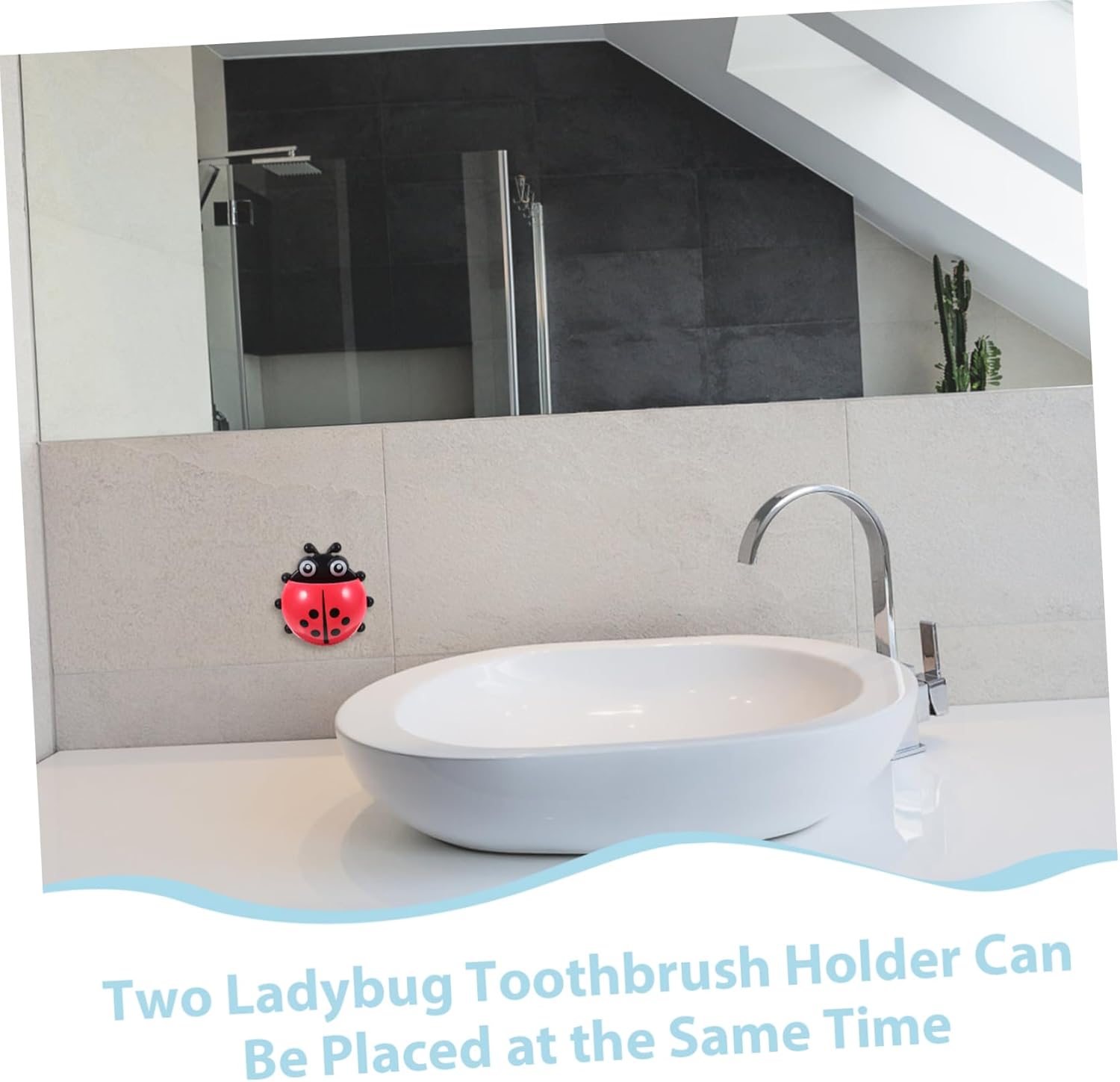 Happyyami 2pcs Wall Mounted Toothbrush Holder