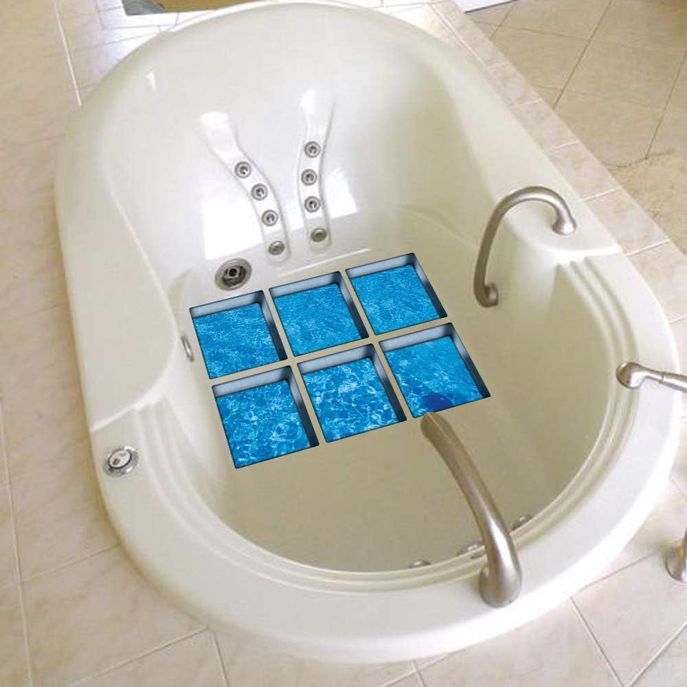 AILEGOU 3D Non-Slip Bathtub Stickers with 6 Pieces