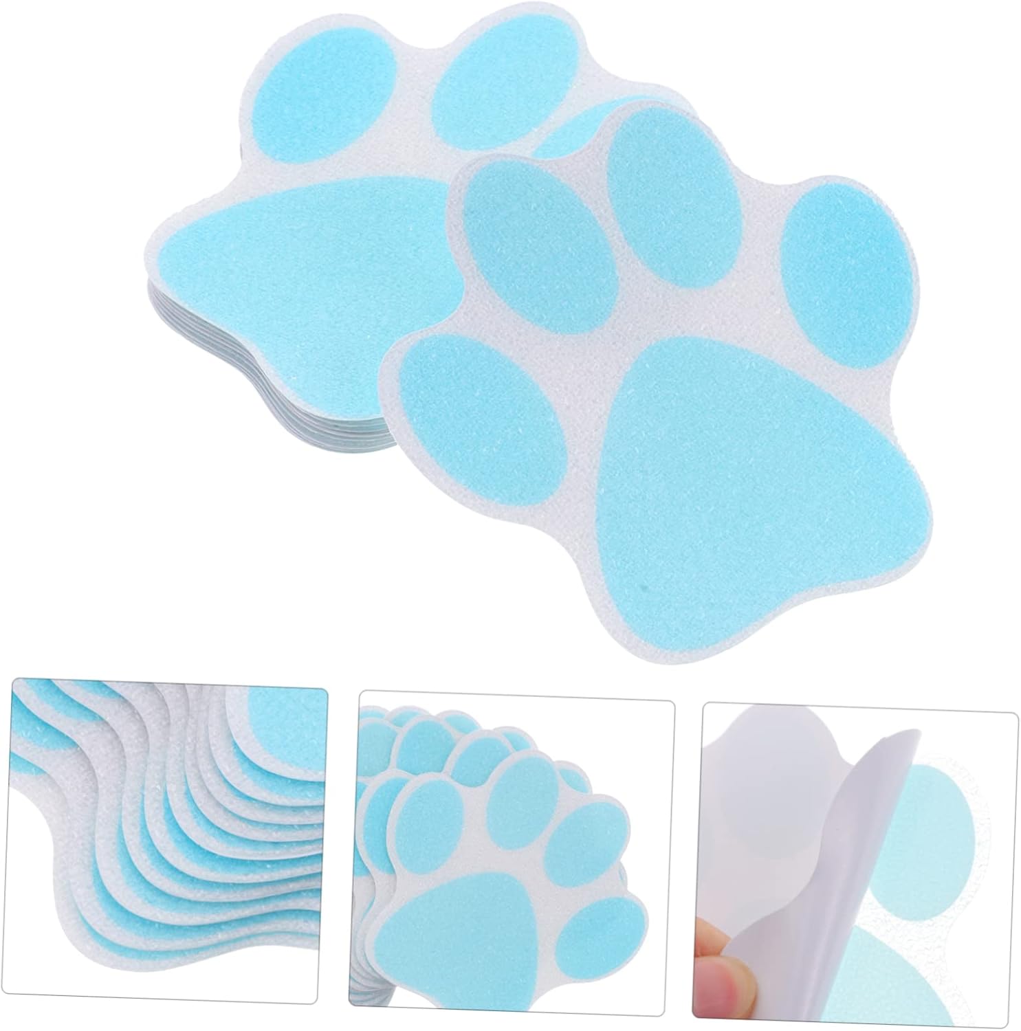 10Pcs Non-Slip Paw Print Bathtub Stickers 1