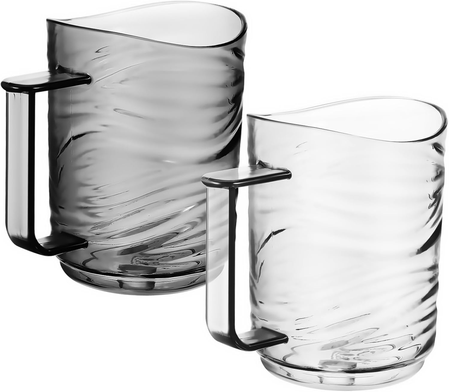 2pcs Reusable Toothbrush Holder Cups with Handle for Family Use
