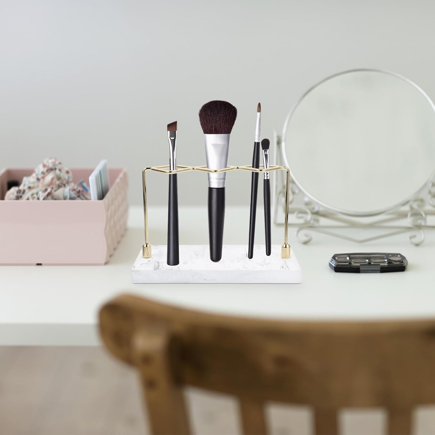 LIFKOME Marble Pattern Toothbrush Holder