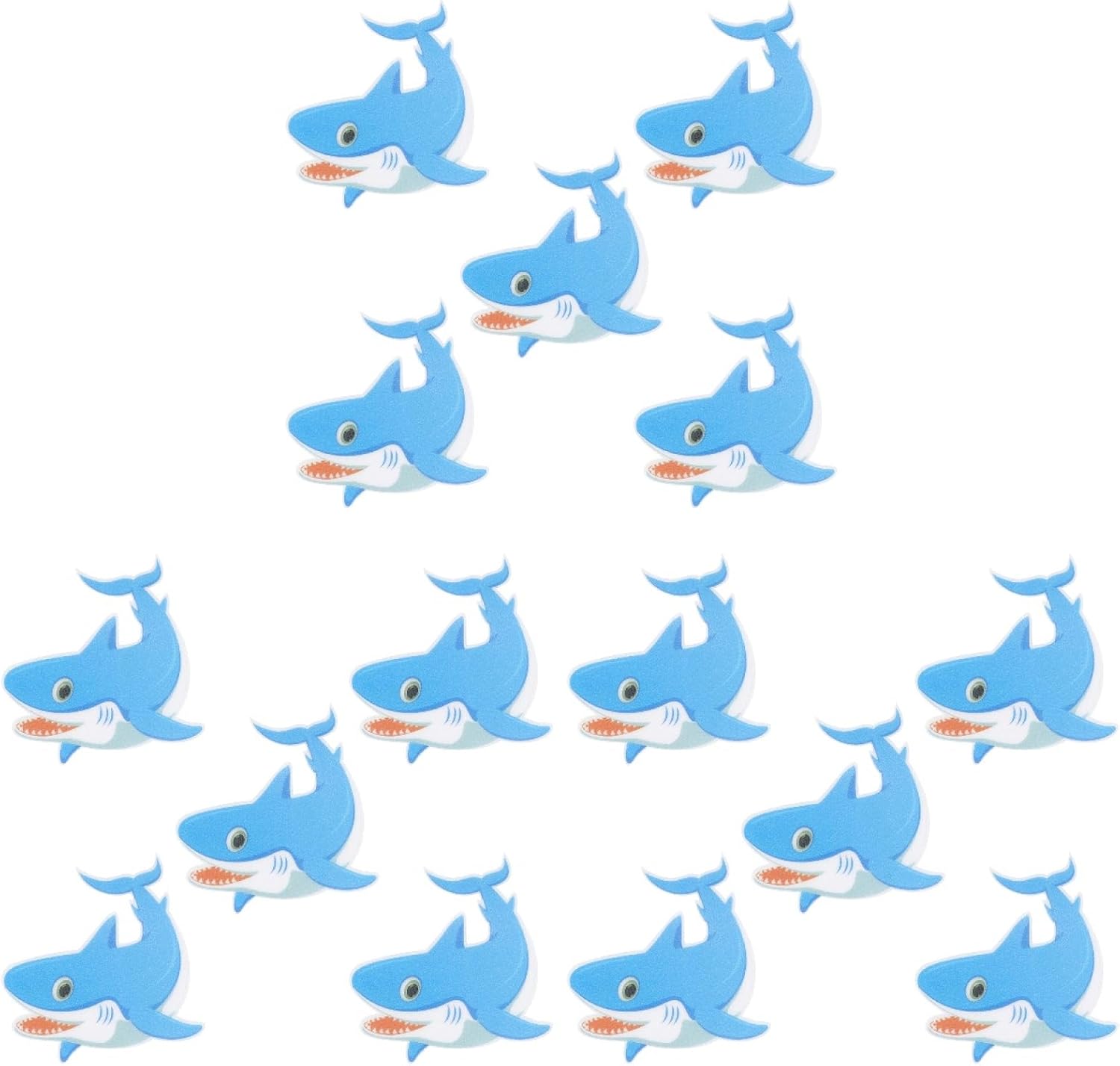 Cabilock Non-Slip Bathtub Stickers with Blue Shark Design