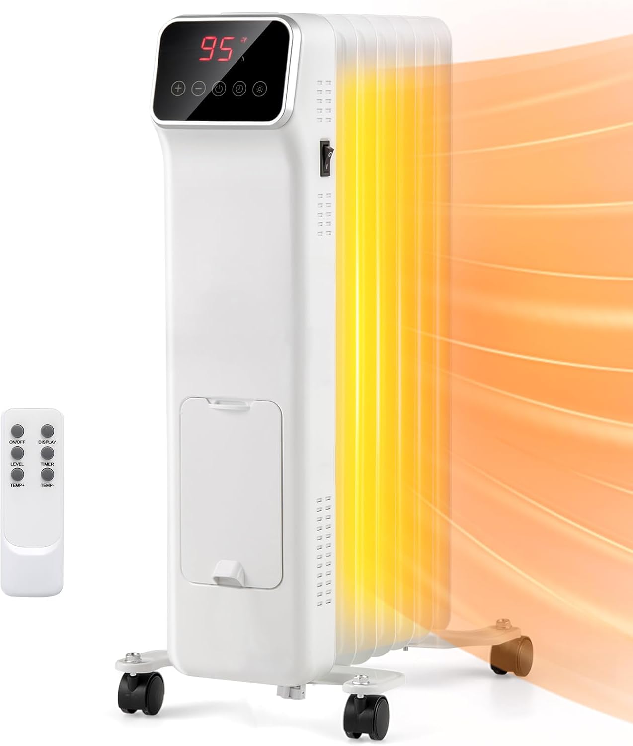 Tangkula 1500W Oil Filled Radiator Heater with Remote and 3 Modes