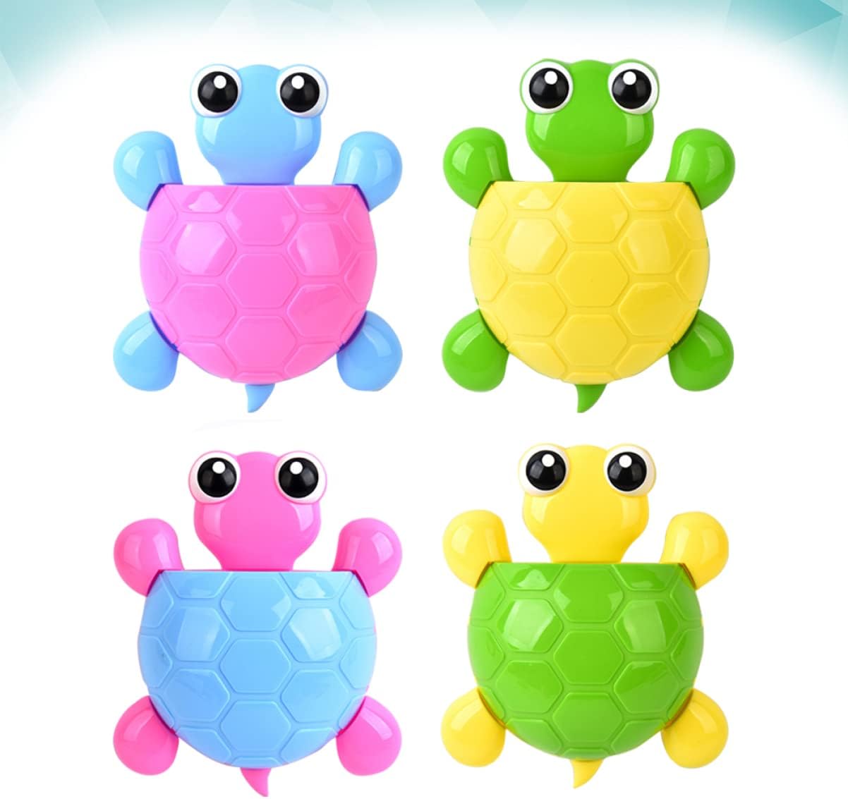 Cute Green Turtle Toothbrush Holder Suction Cup Mount