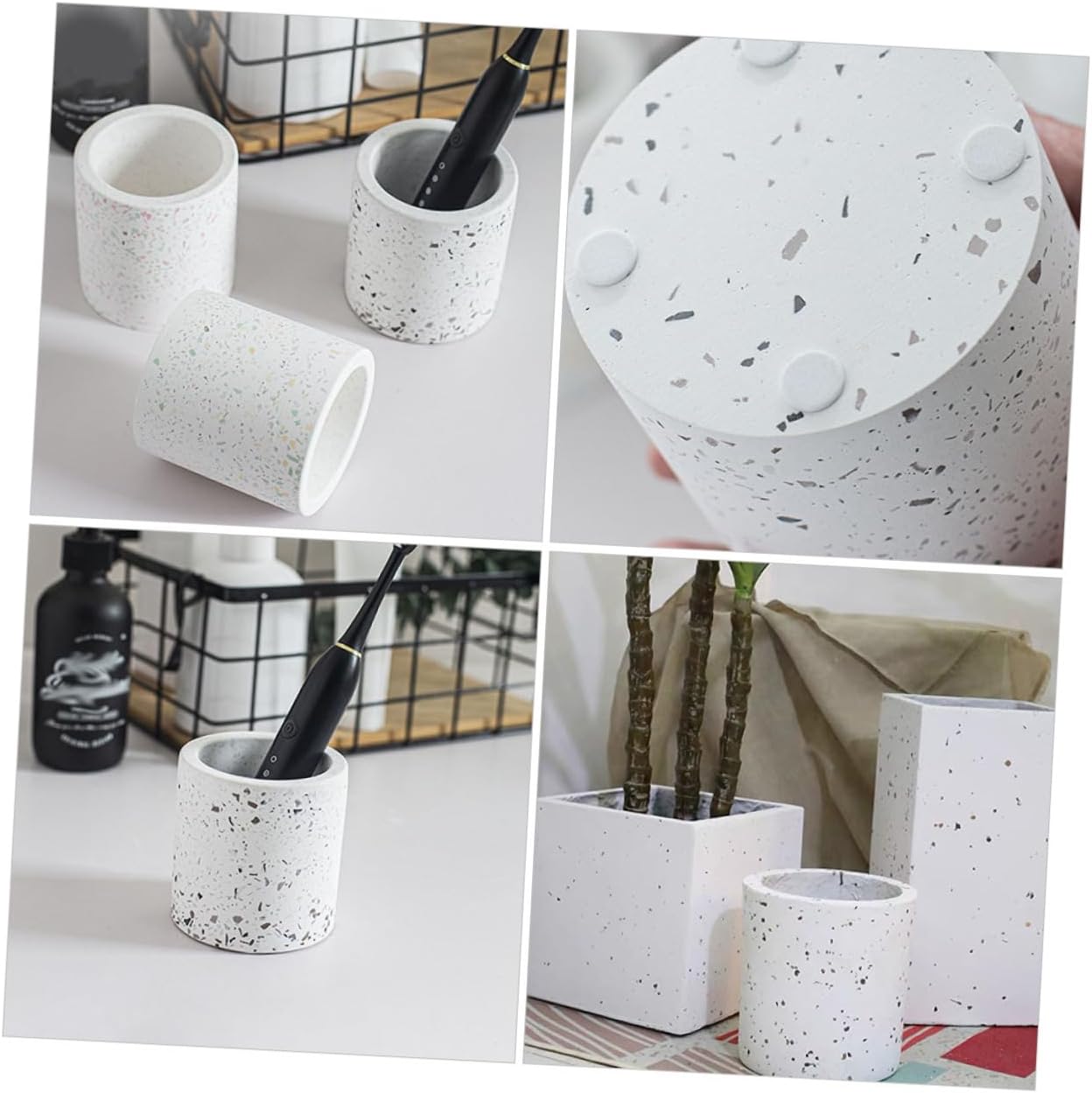 NAMOARLY Bathroom Storage Cup Holder for Toothbrush and Kitchen Essentials