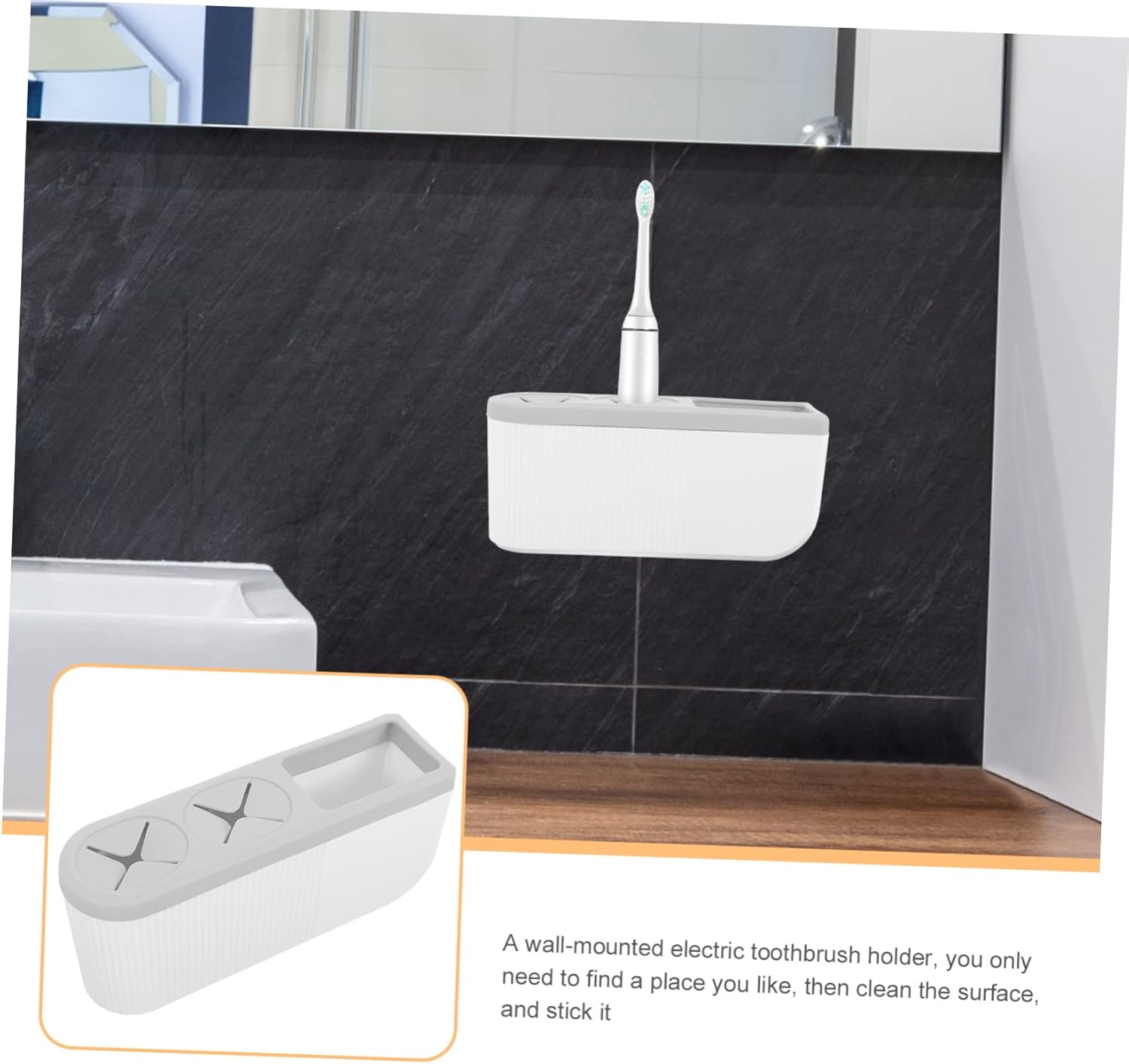 Ciieeo Wall Mounted Toothbrush Holder Organizer 1
