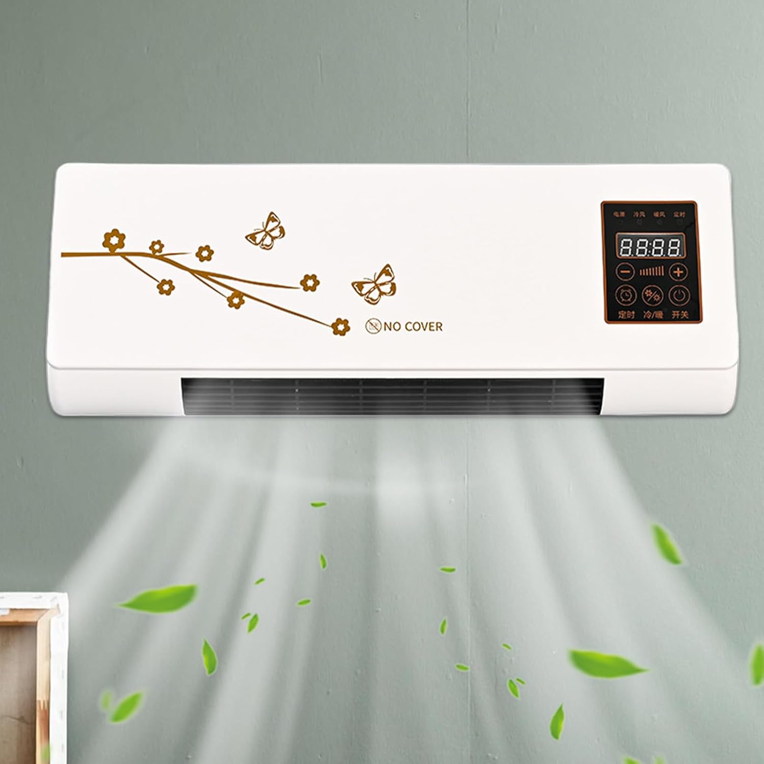 Ductless Air Conditioner Fan Heater - White Compact Quiet Energy Saving Remote Control