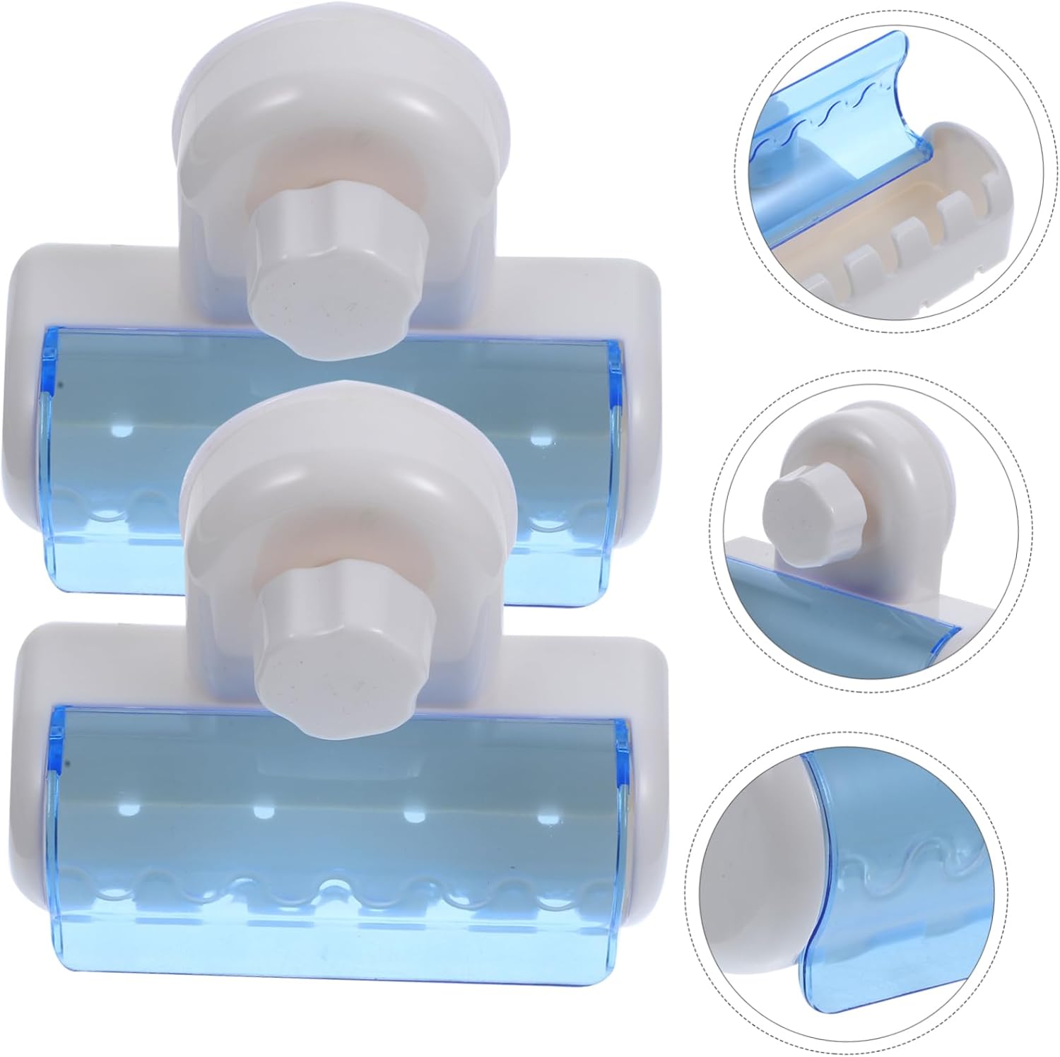 Mobestech 2pcs Wall Mounted Suction Toothbrush Holder