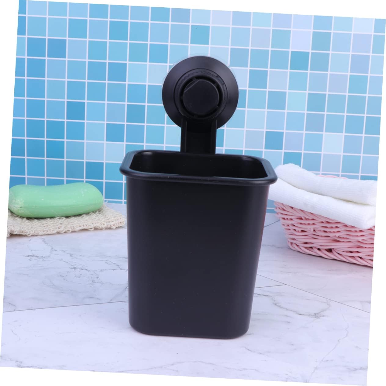 Bathroom Suction Cup Toothbrush Holder with Decorative Design
