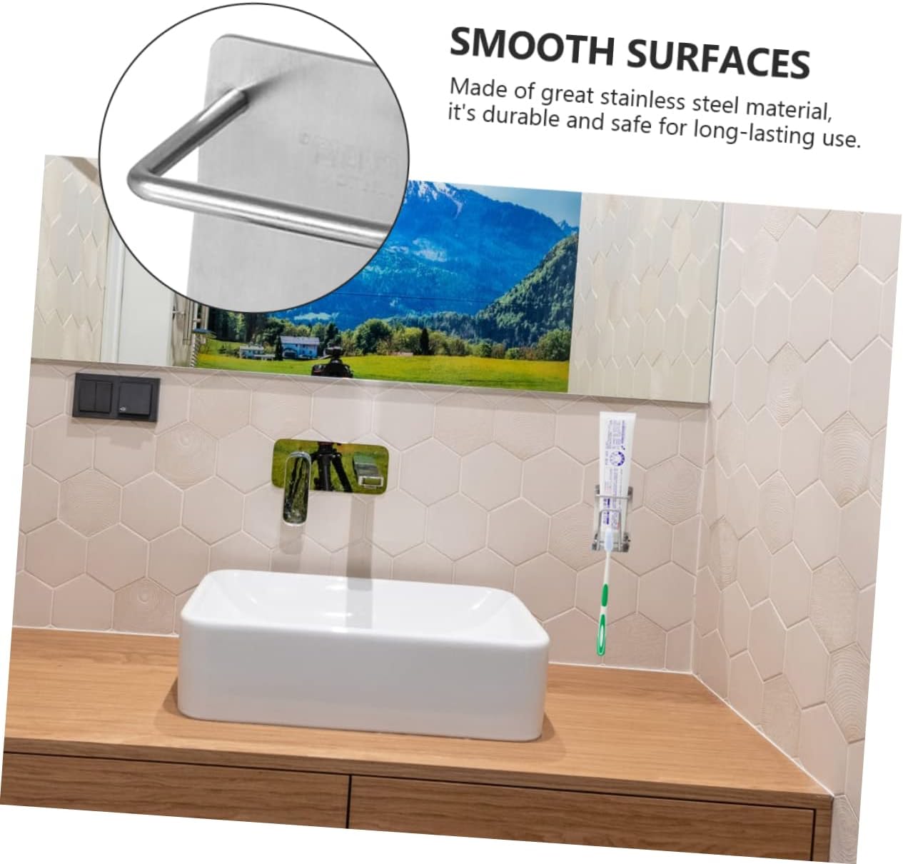 Yardenfun Wall Mounted Toothbrush Holder with Cup