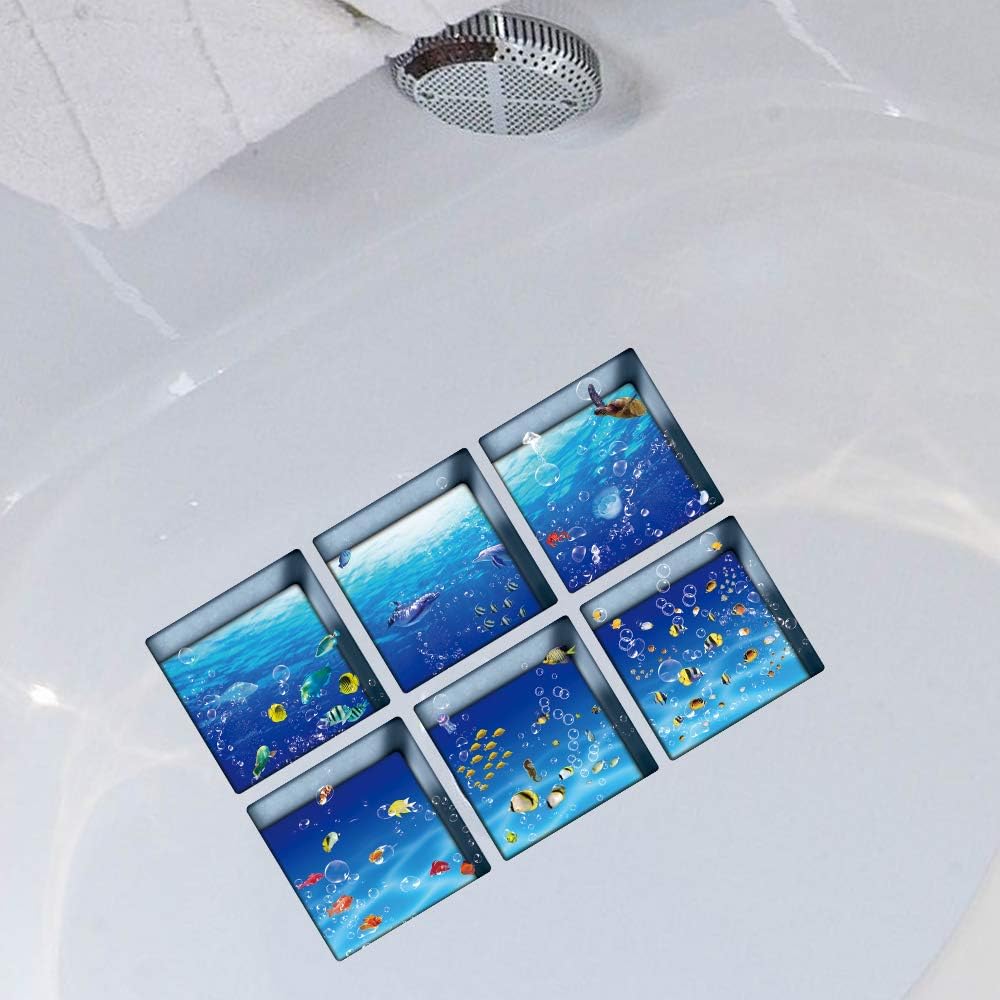 AILEGOU 3D Non-Slip Bathtub Stickers for Kids
