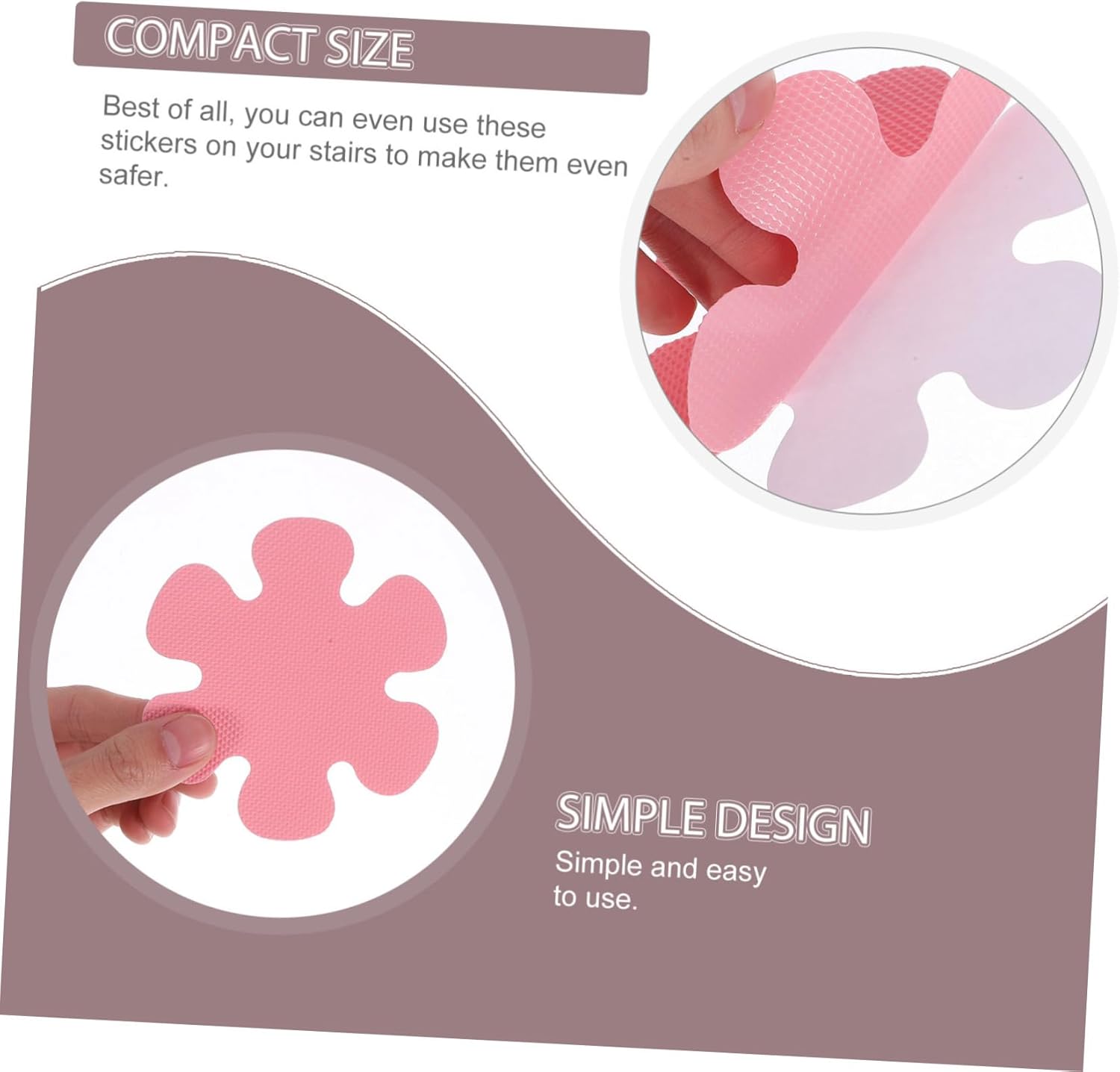 Zerodeko 20PCS Non-Slip Flower Stickers for Bath Stairs