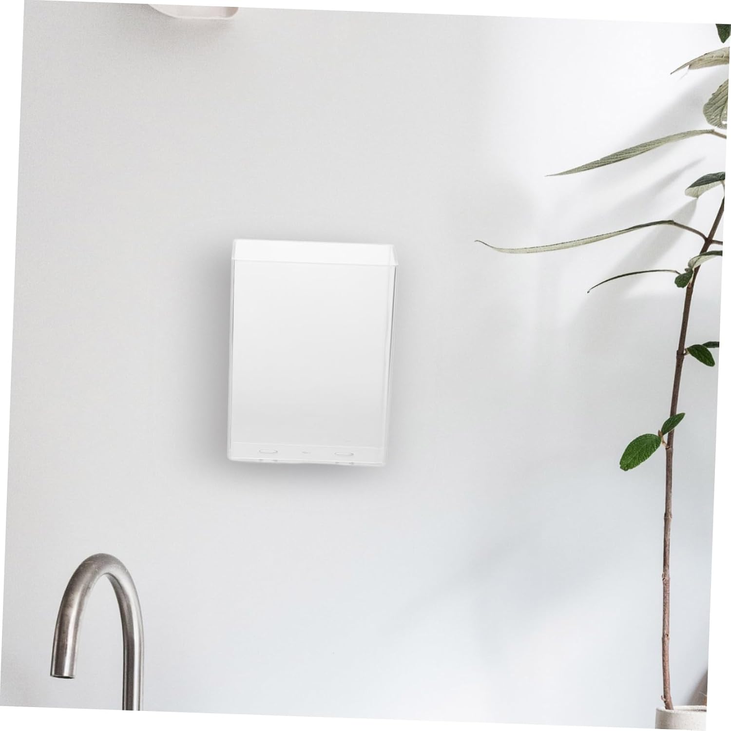 Luxshiny 2pcs Wall Mounted Toothbrush Holder and Toothpaste Dispenser