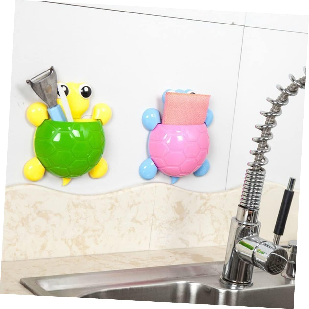 Cute Turtle Suction Cup Toothbrush Holder