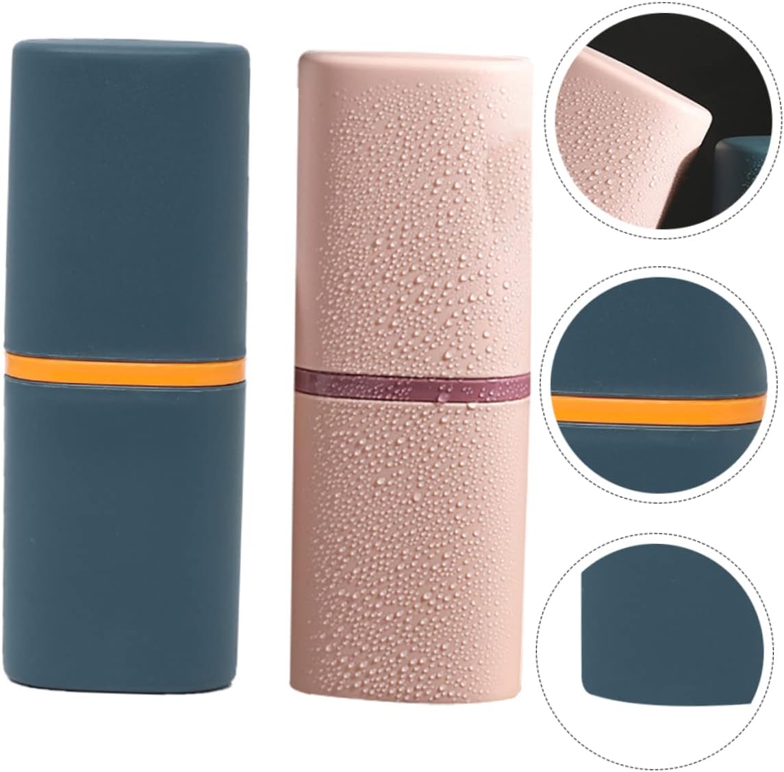 FRCOLOR Two-in-One Toothbrush Holder with Lid