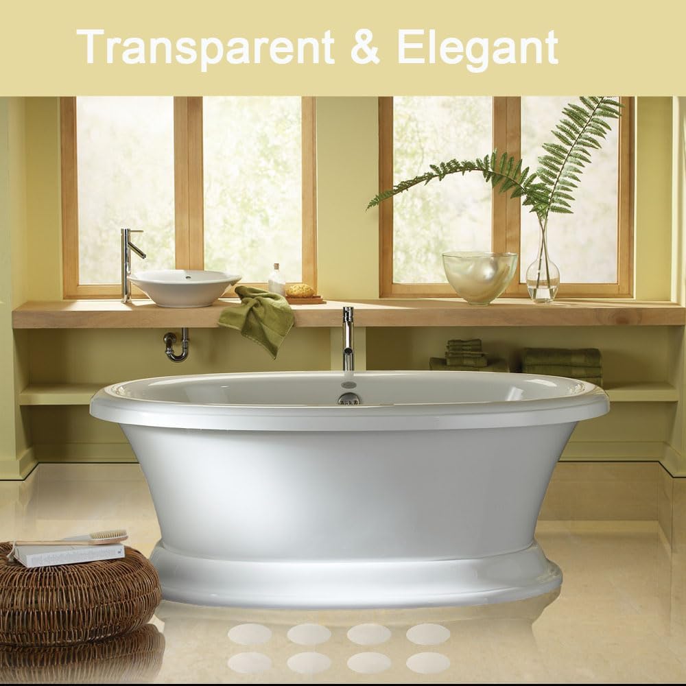 DaskFire Clear Non-Slip Bathtub Stickers 32 x 24 Pack