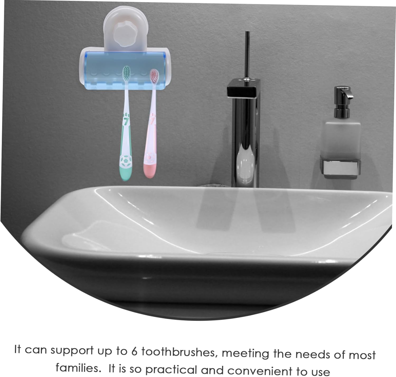 Wakauto 2Pcs Wall Mounted Toothbrush Holder