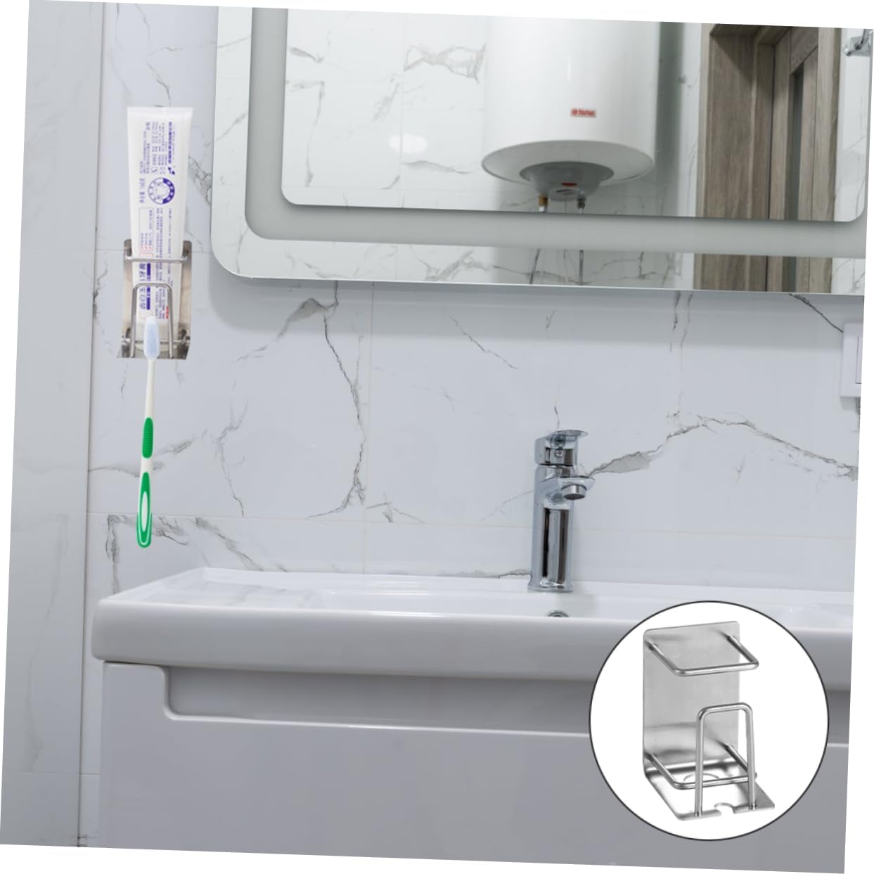Mobestech Wall Mounted Toothbrush and Cup Organizer