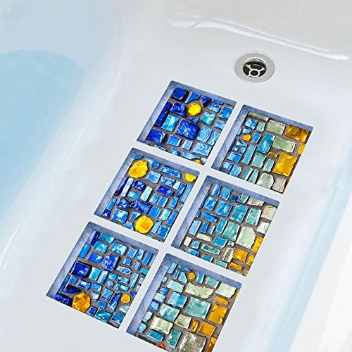 AILEGOU 3D Non-Slip Bathtub Stickers with Animals - 6 Pieces
