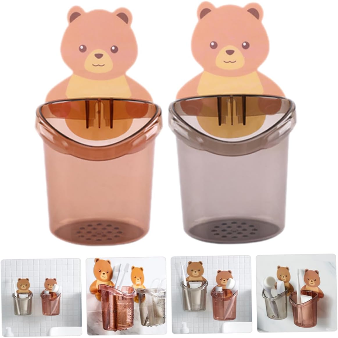 MAGICLULU Cartoon Toothbrush Holder 2pcs
