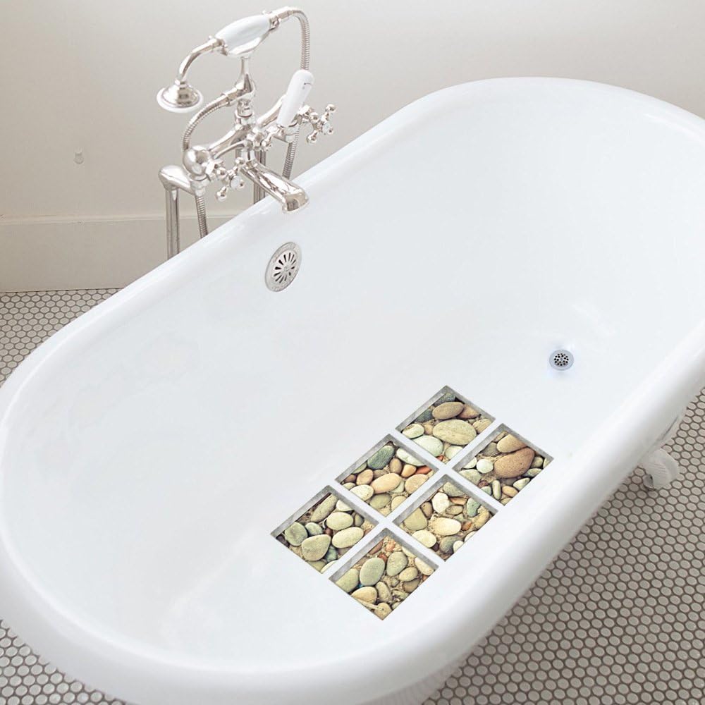 AILEGOU 3D Non-Slip Bathtub Stickers Set of 6 1